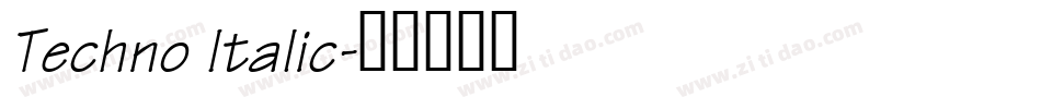 Techno Italic字体转换